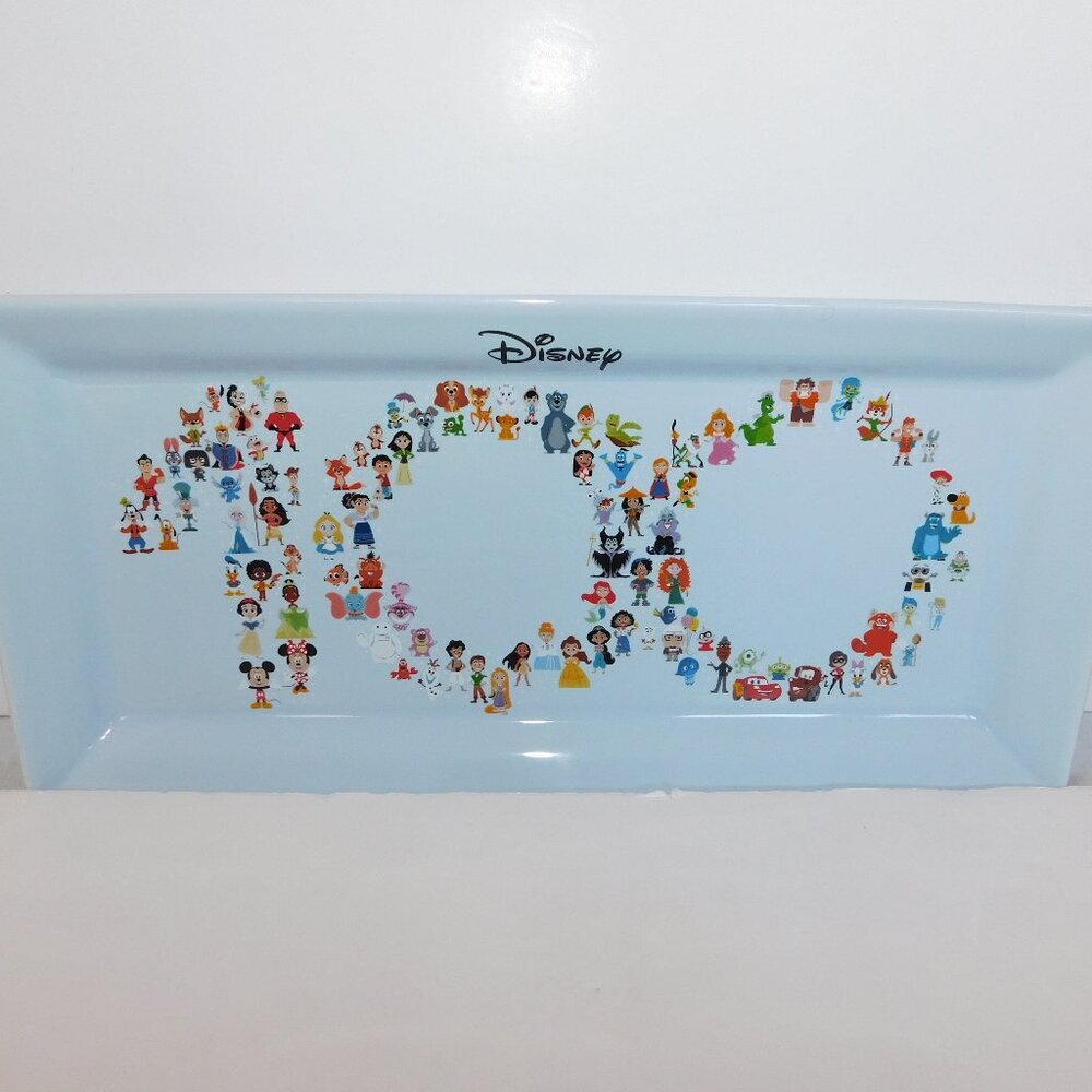 Disney Pixar Serving Tray Platter 100 years Celebration Anniversary Ceramic